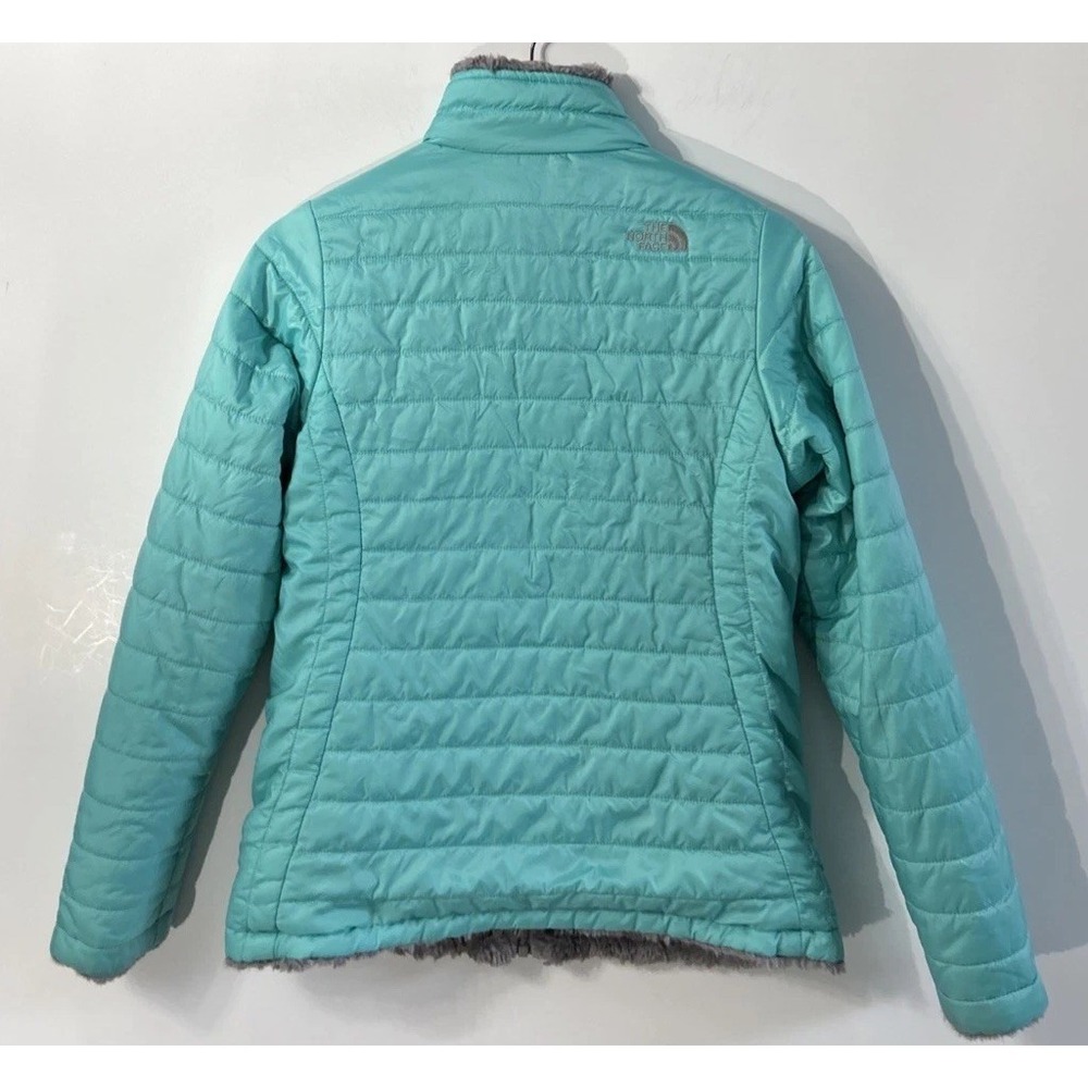 Girls The North Face Reversable Mossbud Jacket Sz XL 18 - Picture 8 of 13